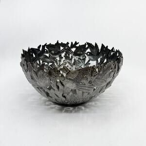 Vintage Haitian Hand-Forged Layered Steel Bowl - Signed